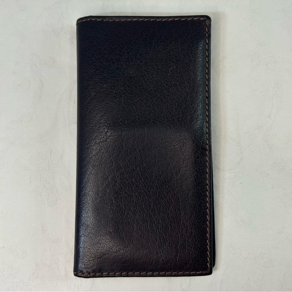 Genuine Leather Long Wallet RFID Coffee Brown Mahogany - Picture 6 of 9